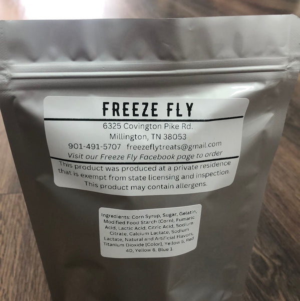 Sour Gummy Worms Freezer Dried Candy