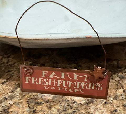 Farm Fresh Pumpkins Small Hanger