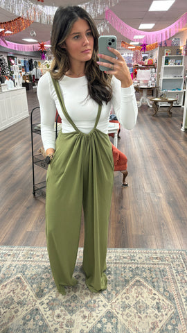 Olive Overall Jumper