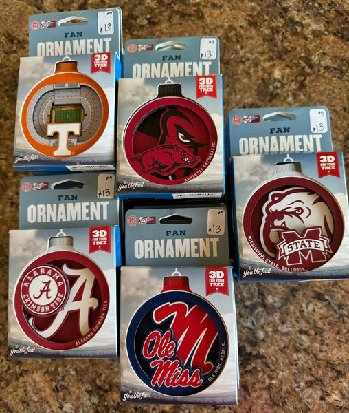 Collegiate 3D Tree Ornament