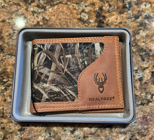 REALTREE Camo Canvas & Leather Bi-fold Wallet