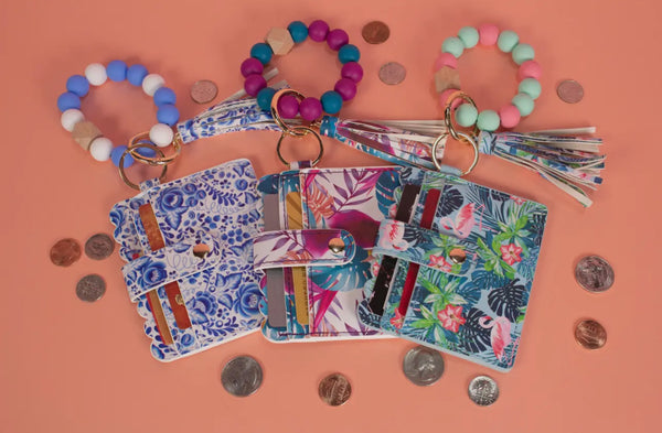 Assorted Beaded Card Keyring