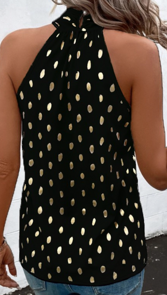 Gold Dot Halter Top