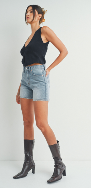 Abby Longer Length Denim Short