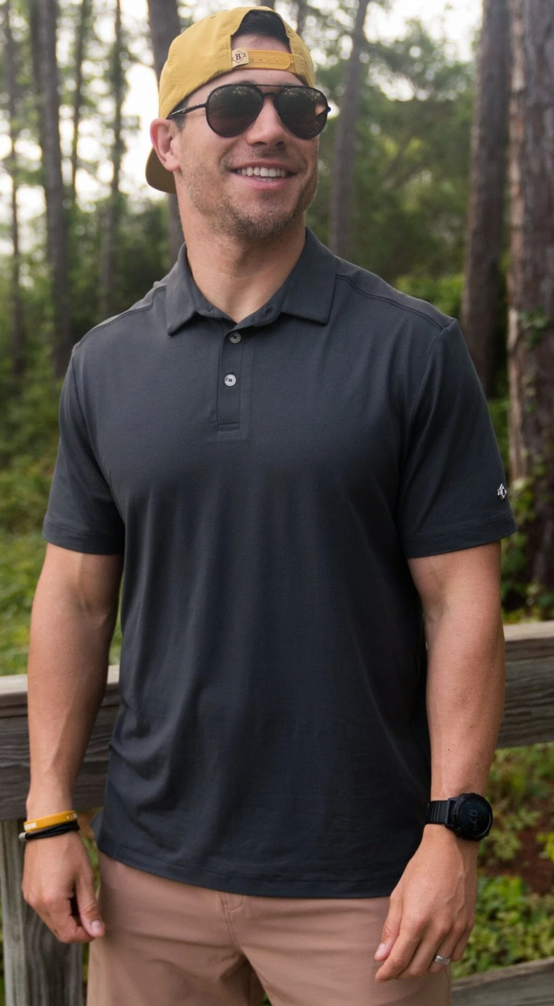 Gun Metal Gray Performance Polo