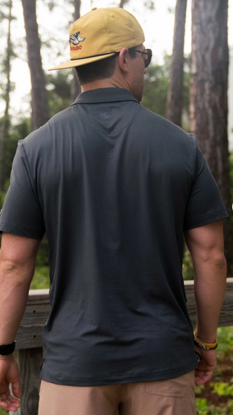 Gun Metal Gray Performance Polo