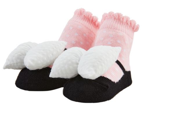 Bow Rattle Baby Socks