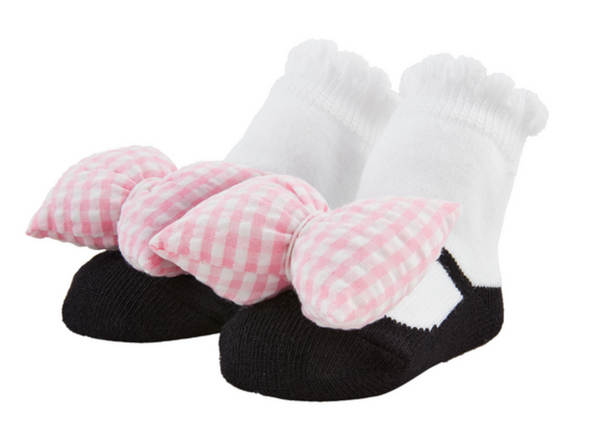 Bow Rattle Baby Socks