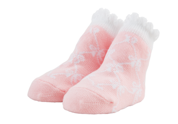 Bow Rattle Baby Socks