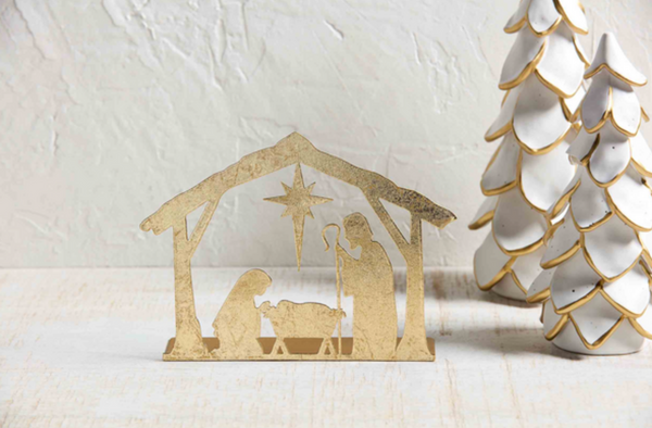 Gold Tin Nativity