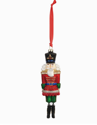Nutcracker Blown Glass Omament